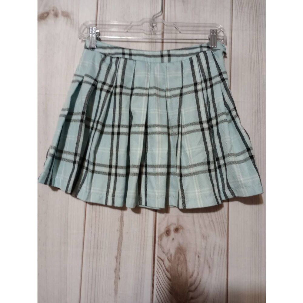 Faded Rose Skirt Ladies Small Pastel‎ Blue Mini Pleated Schoolgirl